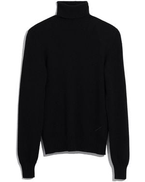 Barrie B Label Turtleneck Cashmere Jumper - Black