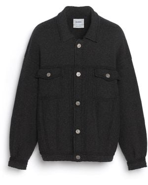 Barrie Denim Oversized Cashmere And Cotton Jacket - Black