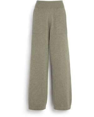 Barrie Timeless Wide Cashmere Pants - Green