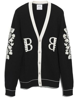 Barrie 3d Logo V-neck Cashmere Cardigan - Black
