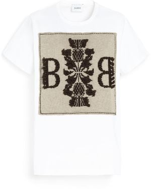 Barrie T-shirt With Logo Cashmere Patch - Grey