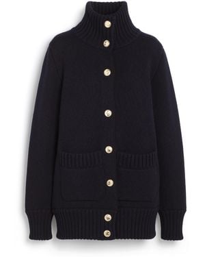 Barrie Warm Jacket In Cashmere, Wool And Silk - Blue