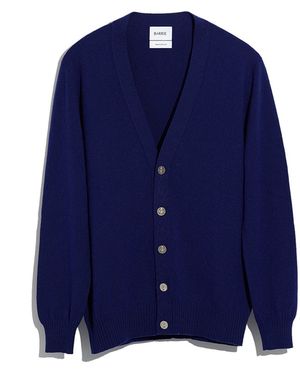 Barrie B Label Cashmere Cardigan - Blue