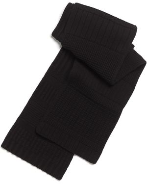 Barrie Textured Cashmere Scarf - Black