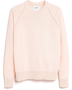 Barrie Cashmere Round-neck Jumper - Pink