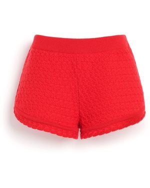 Barrie Cashmere Tweed Shorts - Red