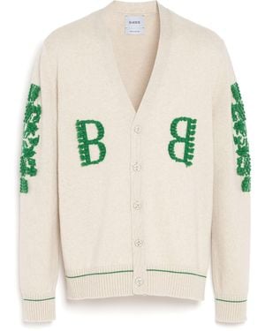 Barrie 3d Logo V-neck Cashmere Cardigan - Natural