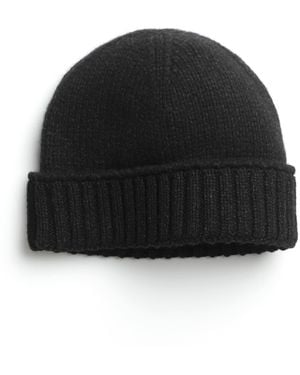 Barrie Chunky Cashmere Beanie - Black