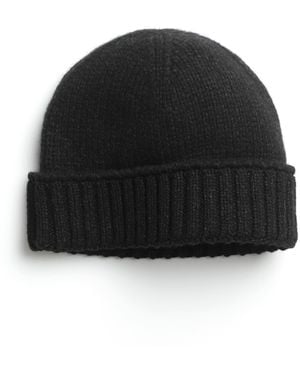 Barrie Chunky Cashmere Beanie - Black
