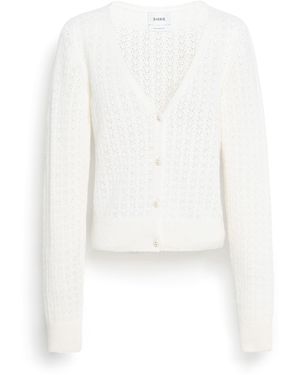 Barrie Cashmere Lace Cardigan - White