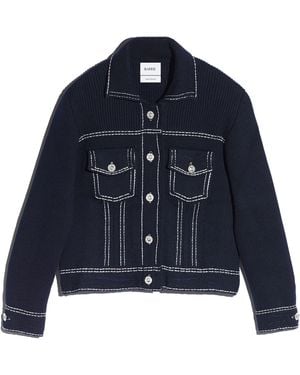 Barrie Denim Cashmere And Cotton Jacket - Blue