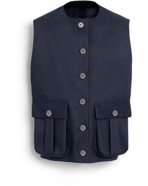 Barrie Sleeveless Rain Jacket - Blue