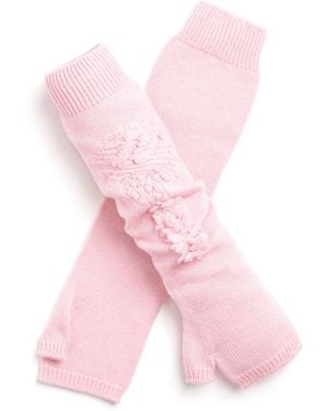 Barrie Cashmere Fingerless Gloves - Blue
