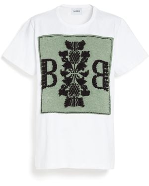 Barrie T-shirt With Logo Cashmere Patch - Green