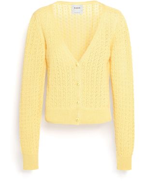 Barrie Cashmere Lace Cardigan - Yellow