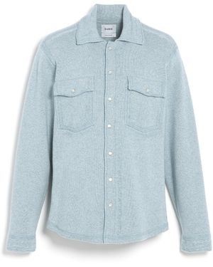 Barrie Cashmere And Cotton Denim Overshirt - Blue