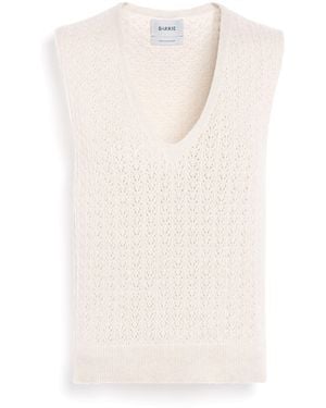 Barrie Cashmere Lace Top - White