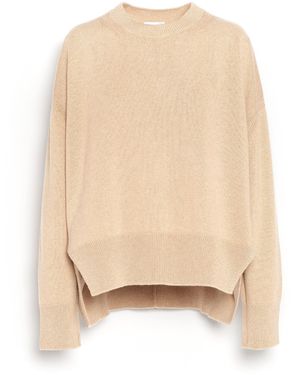 Barrie Iconic Oversized Cashmere Sweater - Natural