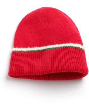 Barrie Shearling-effect Cashmere Beanie - Red