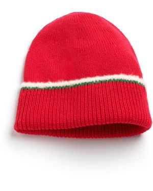 Barrie Shearling-effect Cashmere Beanie - Red