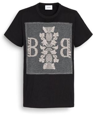Barrie T-Shirt With Logo Cashmere Patch - Black