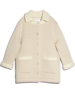 Barrie Cashmere And Apalca Pea Coat - Natural