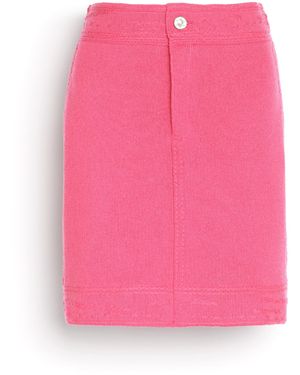 Barrie Denim Cashmere And Cotton Skirt - Pink