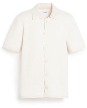 Barrie Lightweight Cashmere And Wool Polo Shirt - White