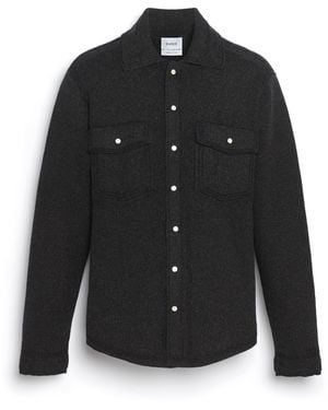 Barrie Cashmere And Cotton Denim Overshirt - Black