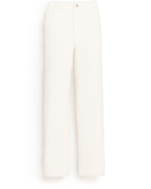 Barrie Denim Cashmere And Cotton Boyfriend Trousers - White