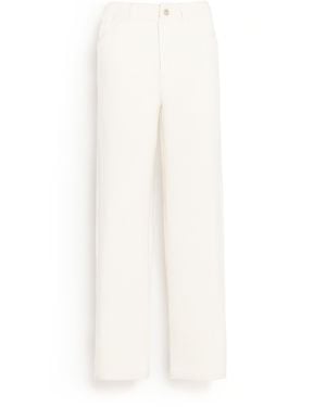 Barrie Denim Cashmere And Cotton Boyfriend Trousers - White