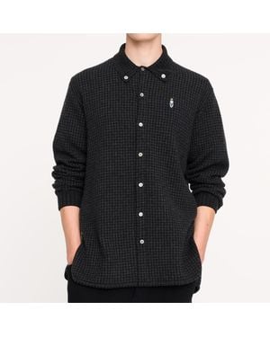 Barrie Cashmere And Cotton Shirt - Black