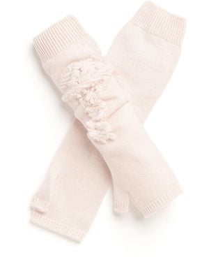 Barrie Cashmere Fingerless Gloves - Pink