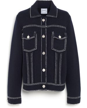 Barrie Denim Regular Cashmere And Cotton Jacket - Blue