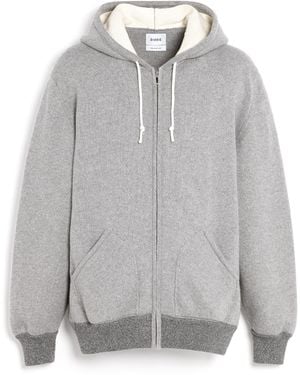 Barrie Sportswear Hooded Jacket In Cashmere And Cotton - Grey
