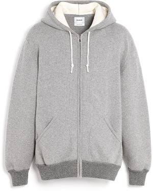 Barrie Sportswear Hooded Jacket In Cashmere And Cotton - Gray