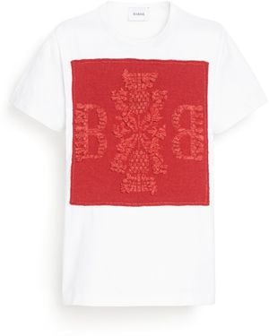 Barrie T-shirt With Logo Cashmere Patch - Red