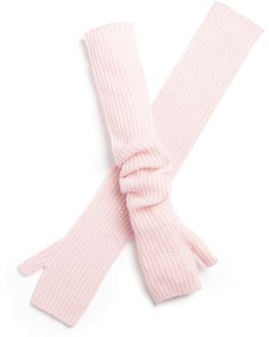 Barrie Long Cashmere Fingerless Gloves - Pink