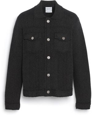 Barrie Denim Fitted Cashmere And Cotton Jacket - Black