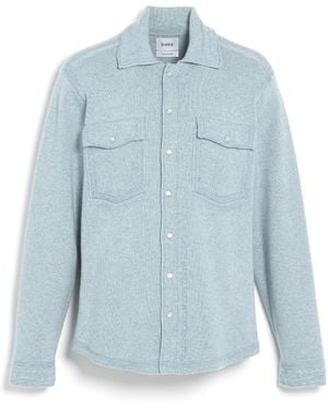 Barrie Cashmere And Cotton Denim Overshirt - Blue