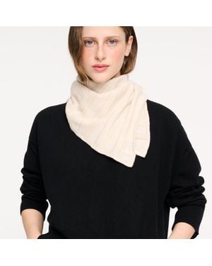 Barrie Tone-on-tone Striped Cashmere And Cotton Scarf - Black