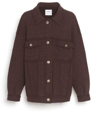 Barrie Denim Oversized Cashmere And Cotton Jacket - Brown
