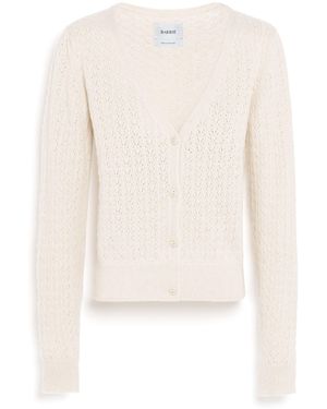 Barrie Cashmere Lace Cardigan - White