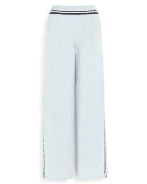 Barrie Pants In Marled Cashmere - Blue