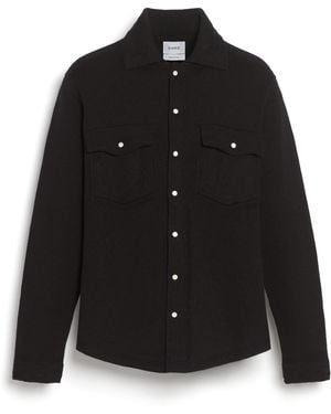 Barrie Cashmere And Cotton Denim Overshirt - Black