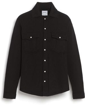 Barrie Cashmere And Cotton Denim Overshirt - Black