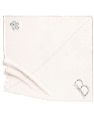 Barrie Cashmere Scarf With Details - White