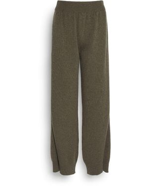 Barrie Iconic Cashmere Trousers - Green