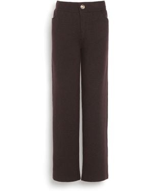 Barrie Pants In Chunky-knit Cashmere - Black