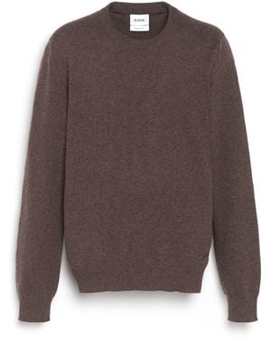 Barrie Round Neck Cashmere B Label Sweater - Brown
